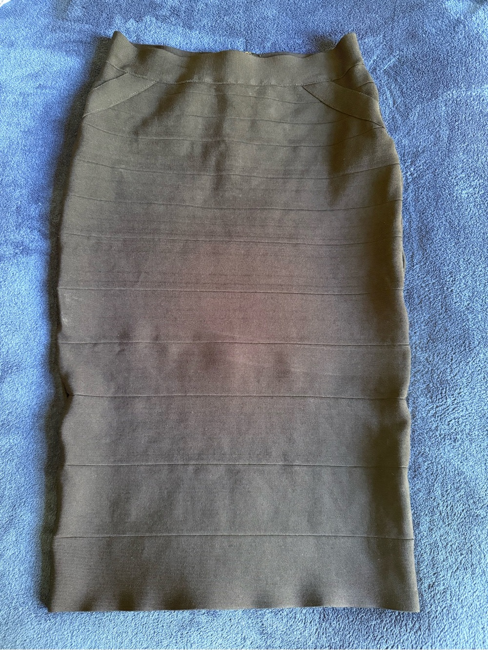 bebe Olive Green Bandage Pencil Skirt